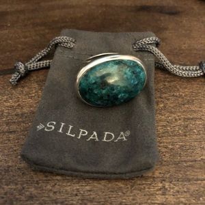 Silpada ring—beautiful green stone